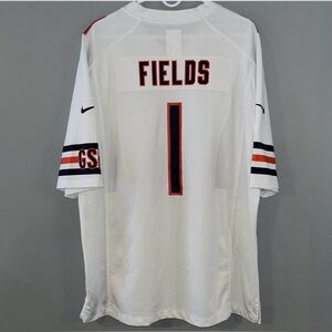 Justin Fields #1 Chicago Bears White Nike NFL Away Football Jersey Men’s XL